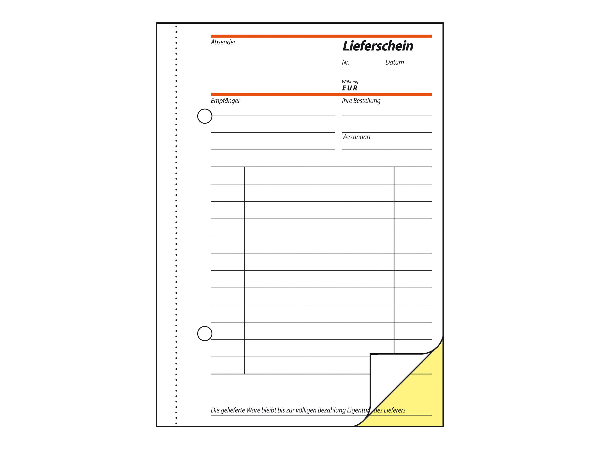 SIGEL Lieferschein mit Empfangsschein Formularbuch SD013, 1 St