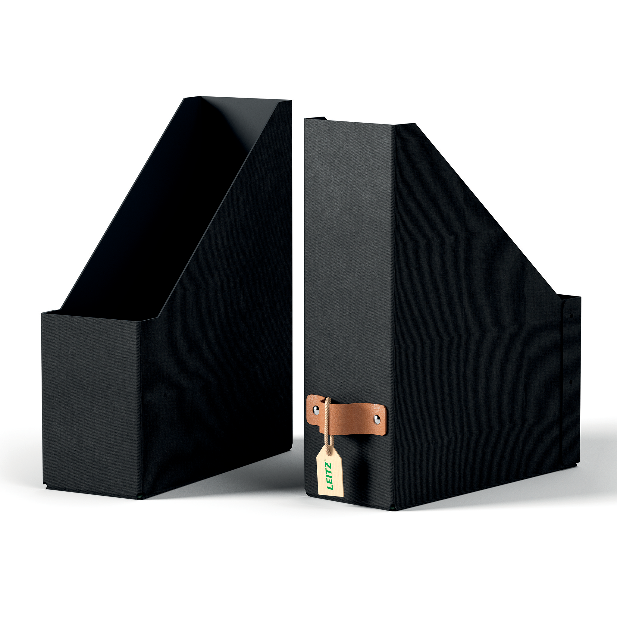 2 LEITZ Stehsammler Puro 24710095 schwarz Karton, DIN A4