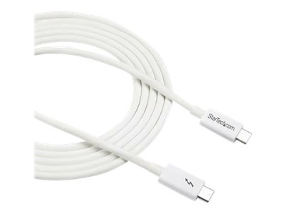 STARTECH.COM Thunderbolt 3 Kabel - 20Gbit/s - 2m - Weiss - 4K 60Hz - Passiv - Thunderbolt Kabel - USB Typ C Lader
