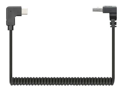 MANHATTAN Spiralkabel USB-A auf USB-C Ladekabel Stecker/Stecker 1m verknotungsfrei Winkelstecker keine Datenübertragung schwarz MANHATTAN Spiralkabel USB-A auf USB-C Ladekabel Stecker/Stecker 1m verknotungsfrei Winkelstecker keine Datenübertragung schwarz