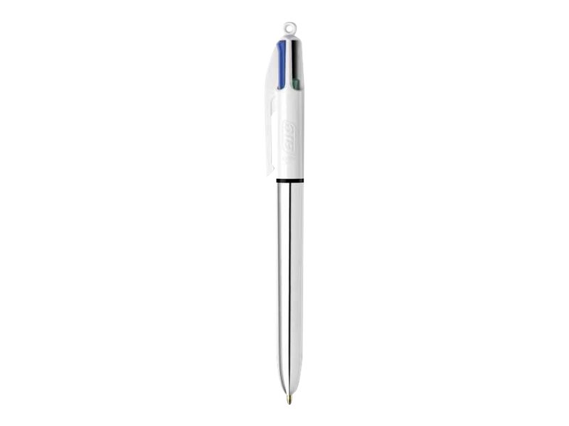 BIC 4-Farben-Kugelschreiber 4 Colours Shine farbsortiert, Schreibfarbe: blau, schwarz, rot, gruen, 12 St. BIC 4-Farben-Kugelschreiber 4 Colours Shine farbsortiert, Schreibfarbe: blau, schwarz, rot, gruen, 12 St.