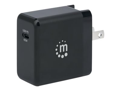 MANHATTAN GaN Power Delivery USB-Ladegeraet USB-Netzteil USB-C PD-Port bis 65W auswechselbare Stecker fuer EU, UK und US MANHATTAN GaN Power Delivery USB-Ladegeraet USB-Netzteil USB-C PD-Port bis 65W auswechselbare Stecker fuer EU, UK und US