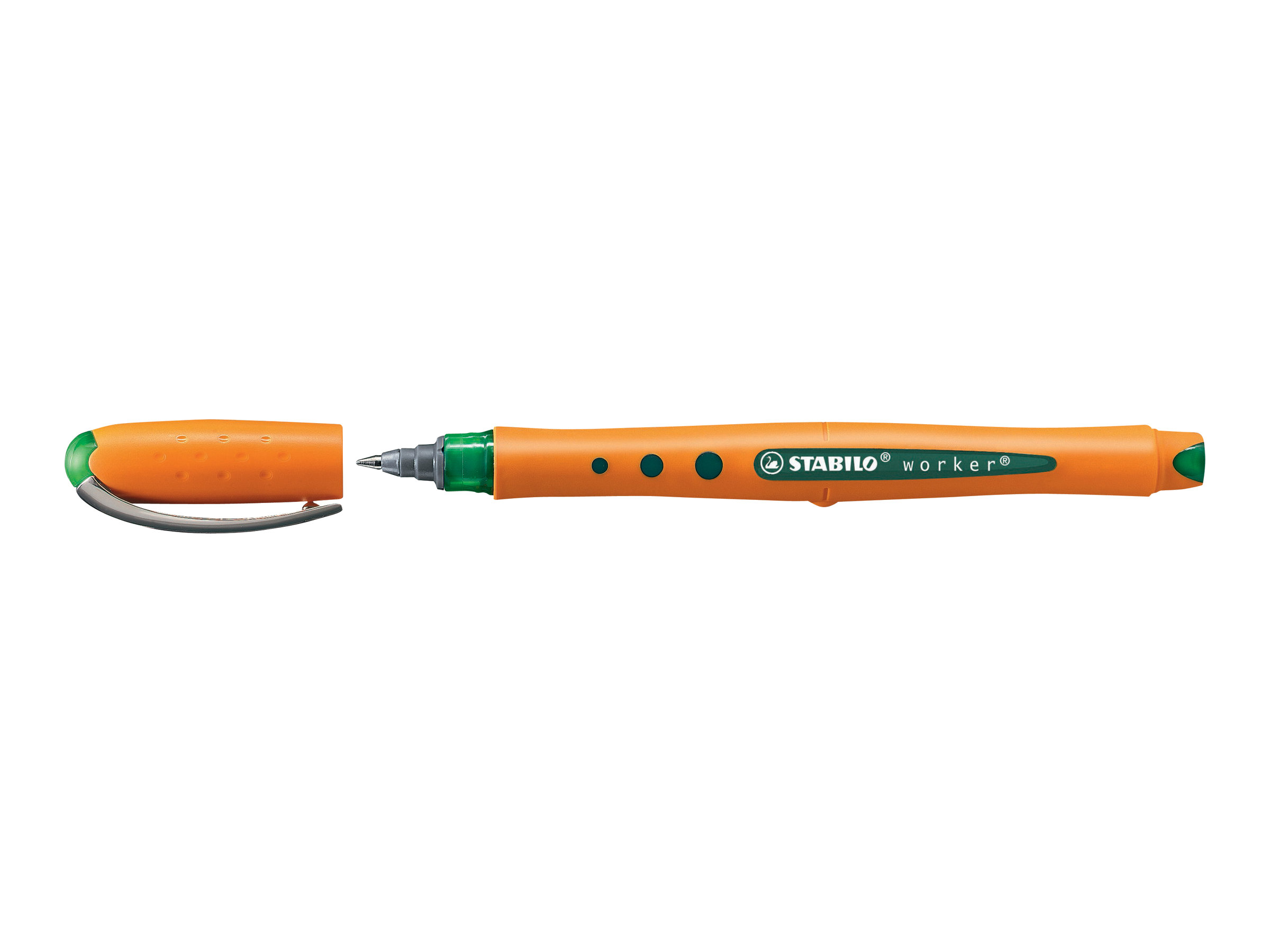 STABILO worker®+ Tintenroller orange 0,3 mm, Schreibfarbe: gruen, 1 St. STABILO worker®+ Tintenroller orange 0,3 mm, Schreibfarbe: gruen, 1 St.