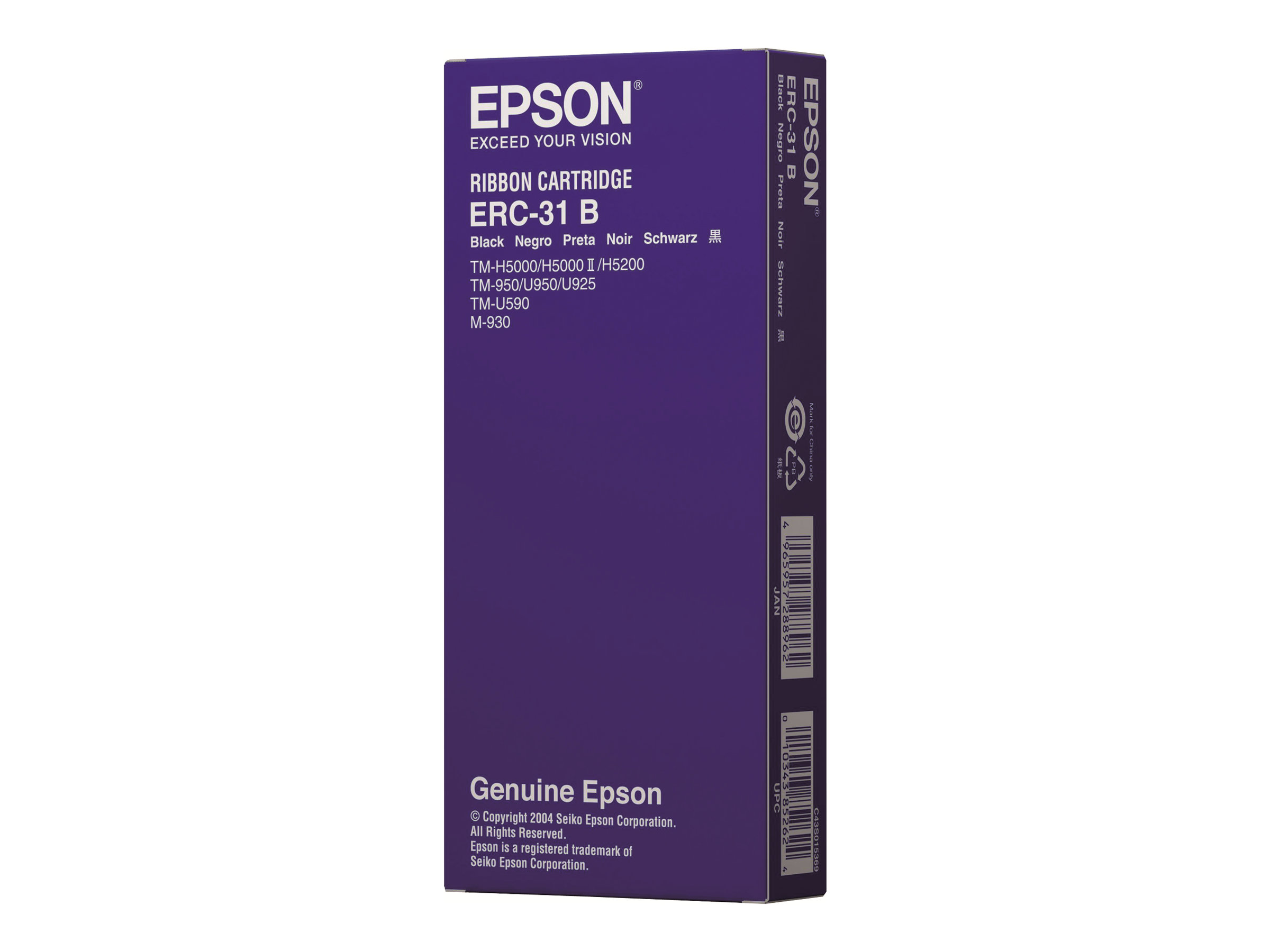 EPSON ERC31B - S015369 schwarz Farbband, 1 St. EPSON ERC31B - S015369 schwarz Farbband, 1 St.