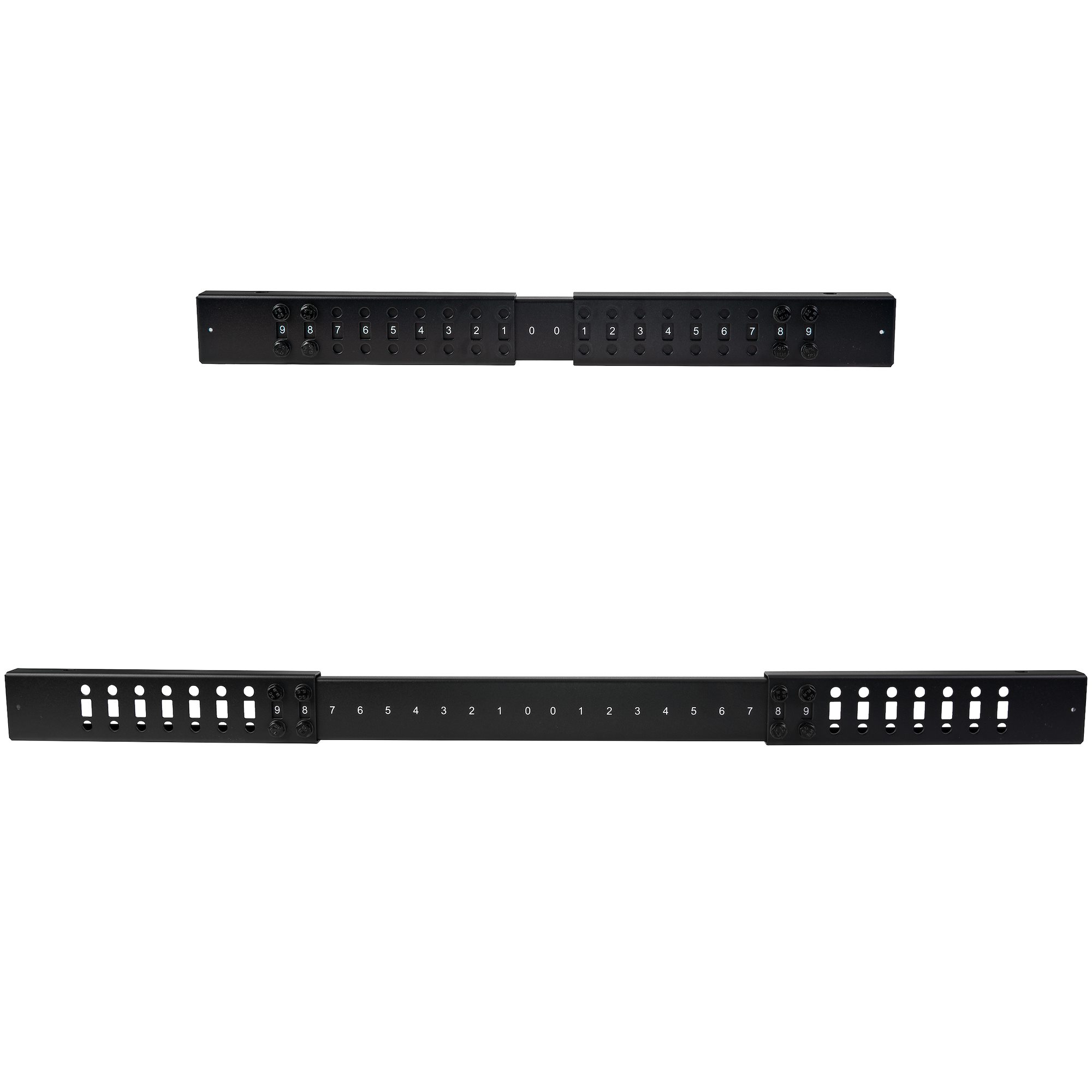 STARTECHCOM 18U Open Frame Rack 4 Post 2240in Adjustable Depth 1200lb Weight Capacity w Casters and Cable Hooks