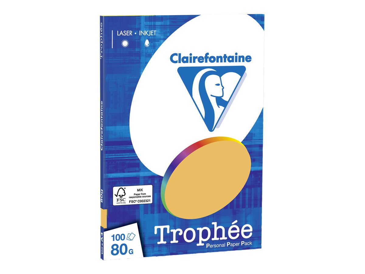 Clairefontaine Kopierpapier Trophée mandarin DIN A4 80 g/qm 100 Blatt