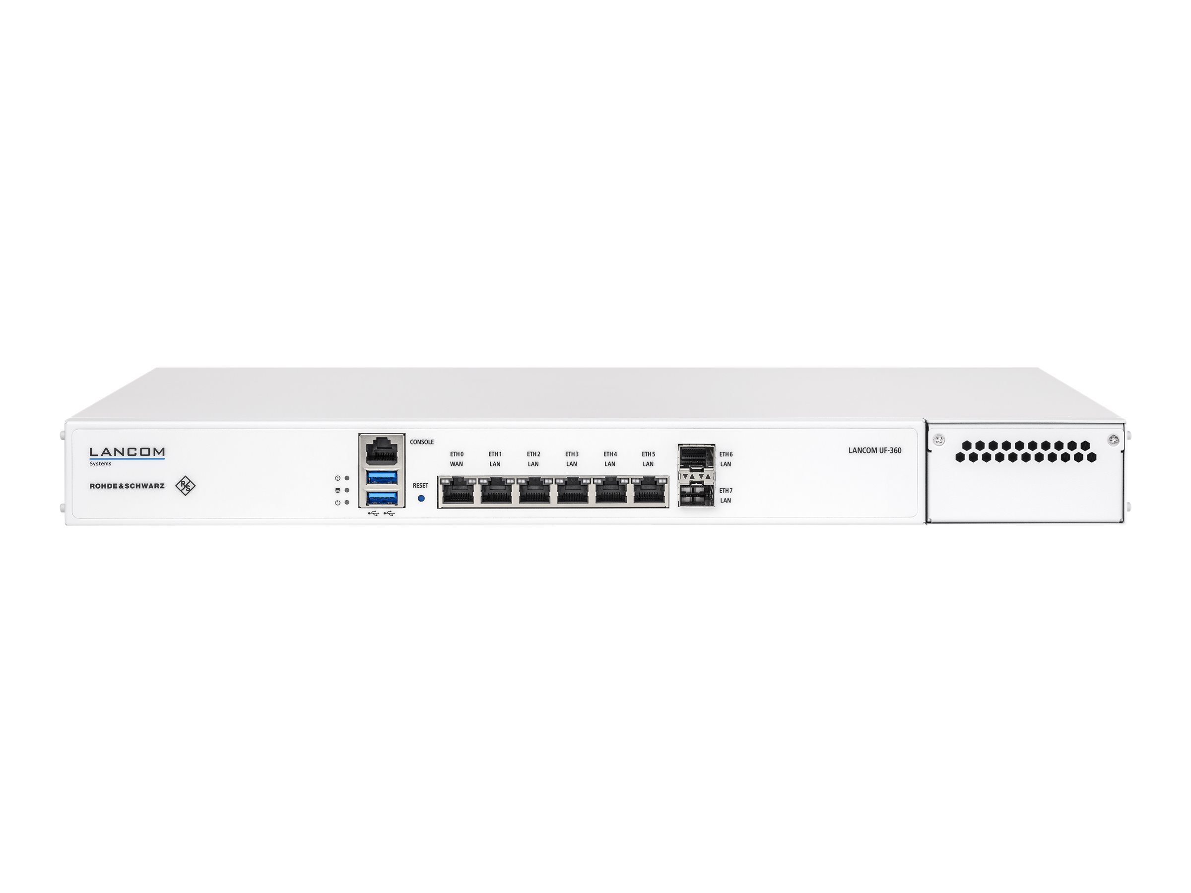 LANCOM R&S Unified Firewall UF-360 Next-generation UTM firewall 6xGE 2xSFP+ slot for optional expansion module LANCOM R&S Unified Firewall UF-360 Next-generation UTM firewall 6xGE 2xSFP+ slot for optional expansion module
