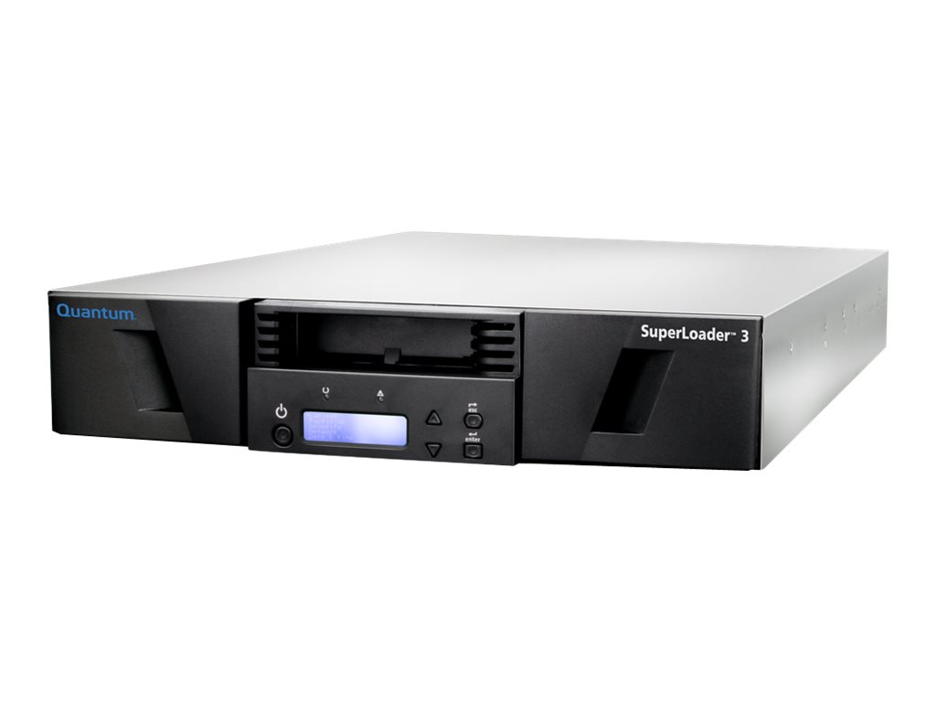 QUANTUM SuperLoader 3 one LTO-9HH tape drive Model C 16 slots 12Gb/s SAS rackmount barcode reader EMEA ONLY QUANTUM SuperLoader 3 one LTO-9HH tape drive Model C 16 slots 12Gb/s SAS rackmount barcode reader EMEA ONLY