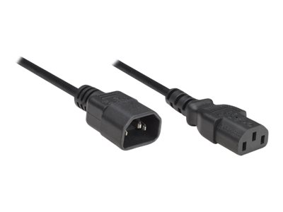MANHATTAN Stromkabel C14 Stecker auf C13 Buchse Vergossene Anschluesse mit Zugentlastung MANHATTAN Stromkabel C14 Stecker auf C13 Buchse Vergossene Anschluesse mit Zugentlastung