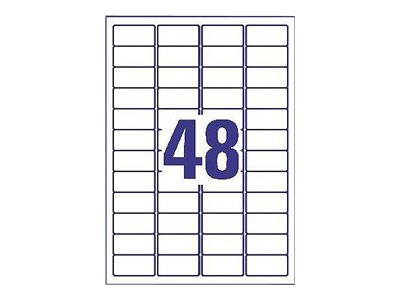 1.200 AVERY Zweckform Adressetiketten L7636-25 weiss 45,7 x 21,2 mm 1.200 AVERY Zweckform Adressetiketten L7636-25 weiss 45,7 x 21,2 mm