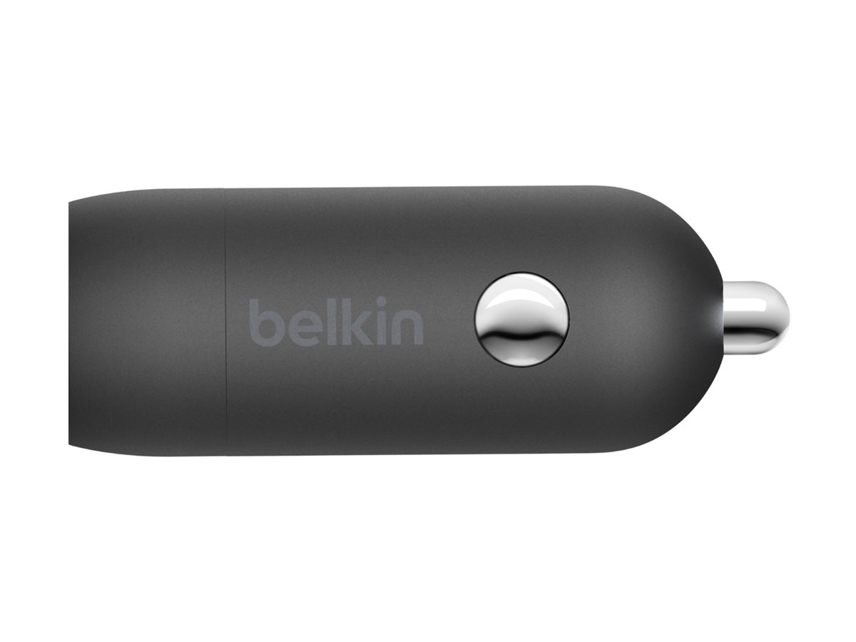 Belkin 30W USBC KfzLadegeraet incl Lightning, 1m, schwarz