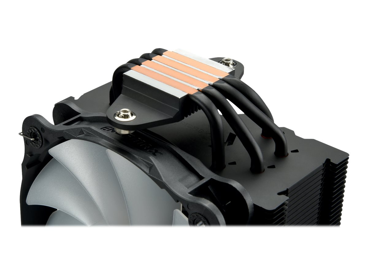 ENERMAX ETS-F40-FS ARGB CPU Cooler mit ARGB Silence PC Luefter 14cm. 6mm Heatpipes direct touch. Platzsparende Bauweise