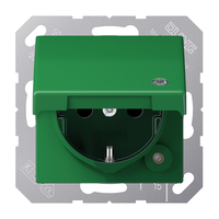 Jung Steckdose SCHUKO AS1520BFKLKOGN mit Klappdeckel