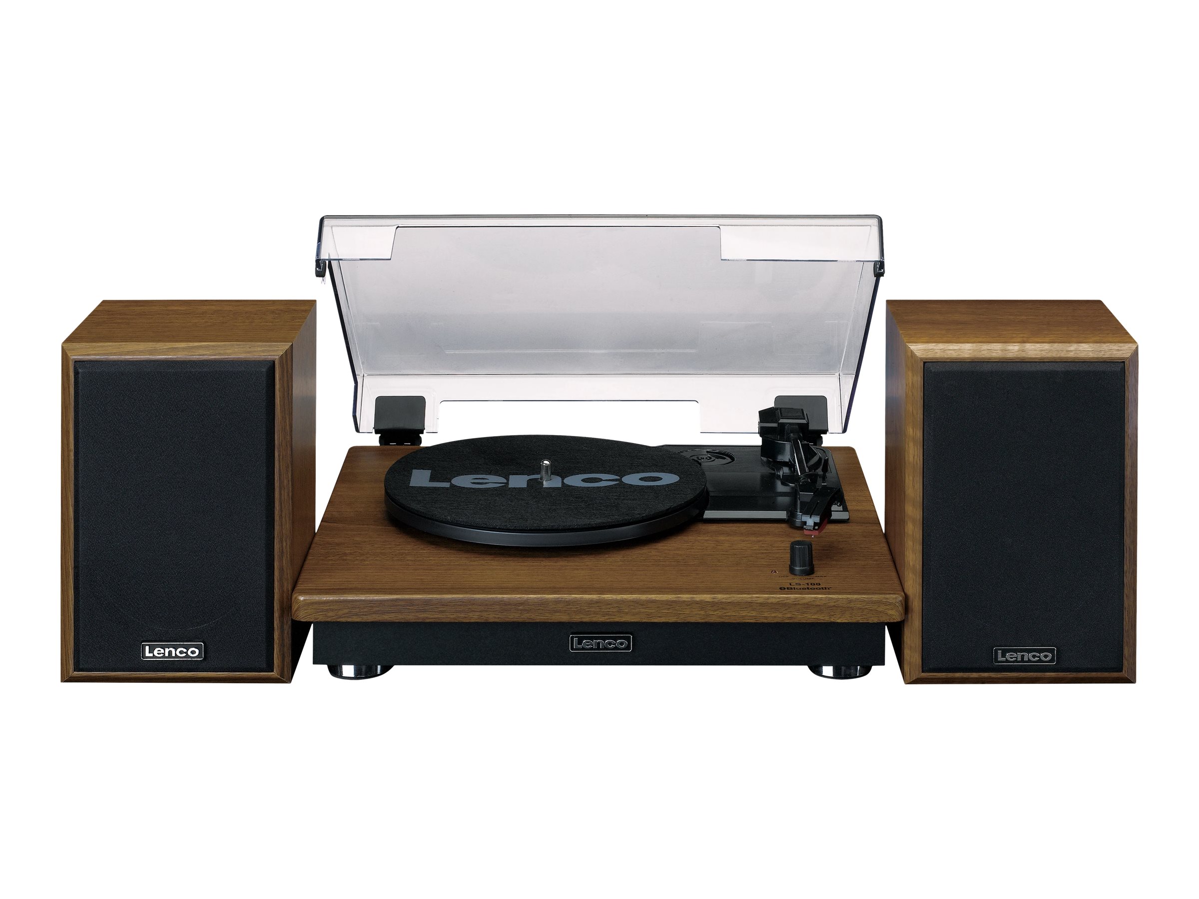 LENCO LS100WD Plattenspieler BT, 2 externe Lautsprecher