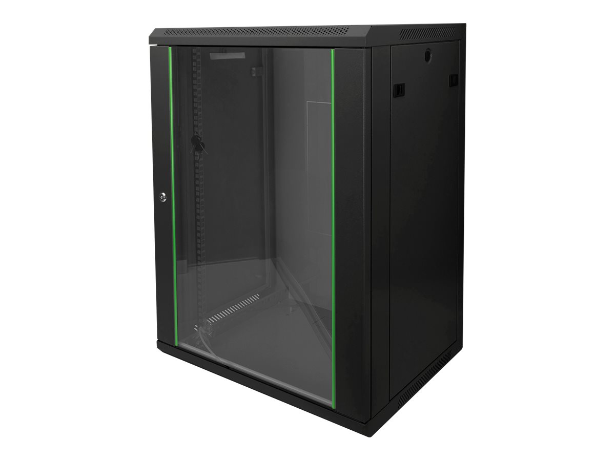 DIGITUS DN19 16UECSW 16HE Wandgehäuse 816x600x450mm Farbe Schwarz RAL 9005