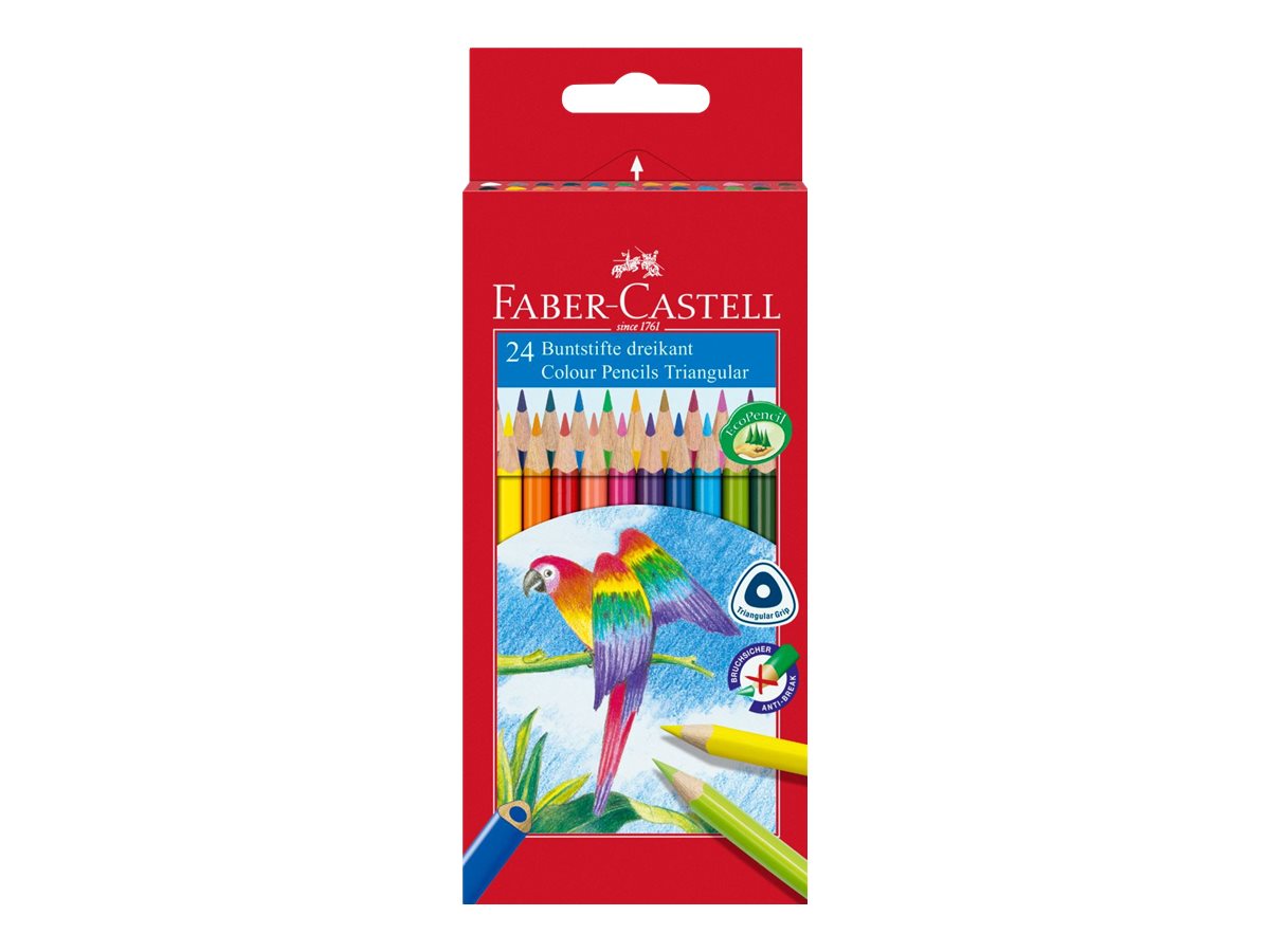 FABERCASTELL Ergonomics Buntstifte farbsortiert, 24 St