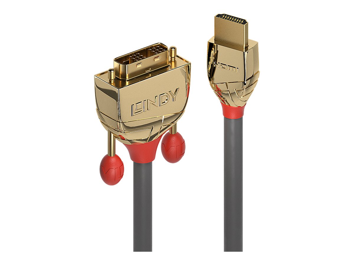 LINDY 1m Gold HDMI an DVI-D-Kabel HDMI an DVI-D 18+1 Stecker