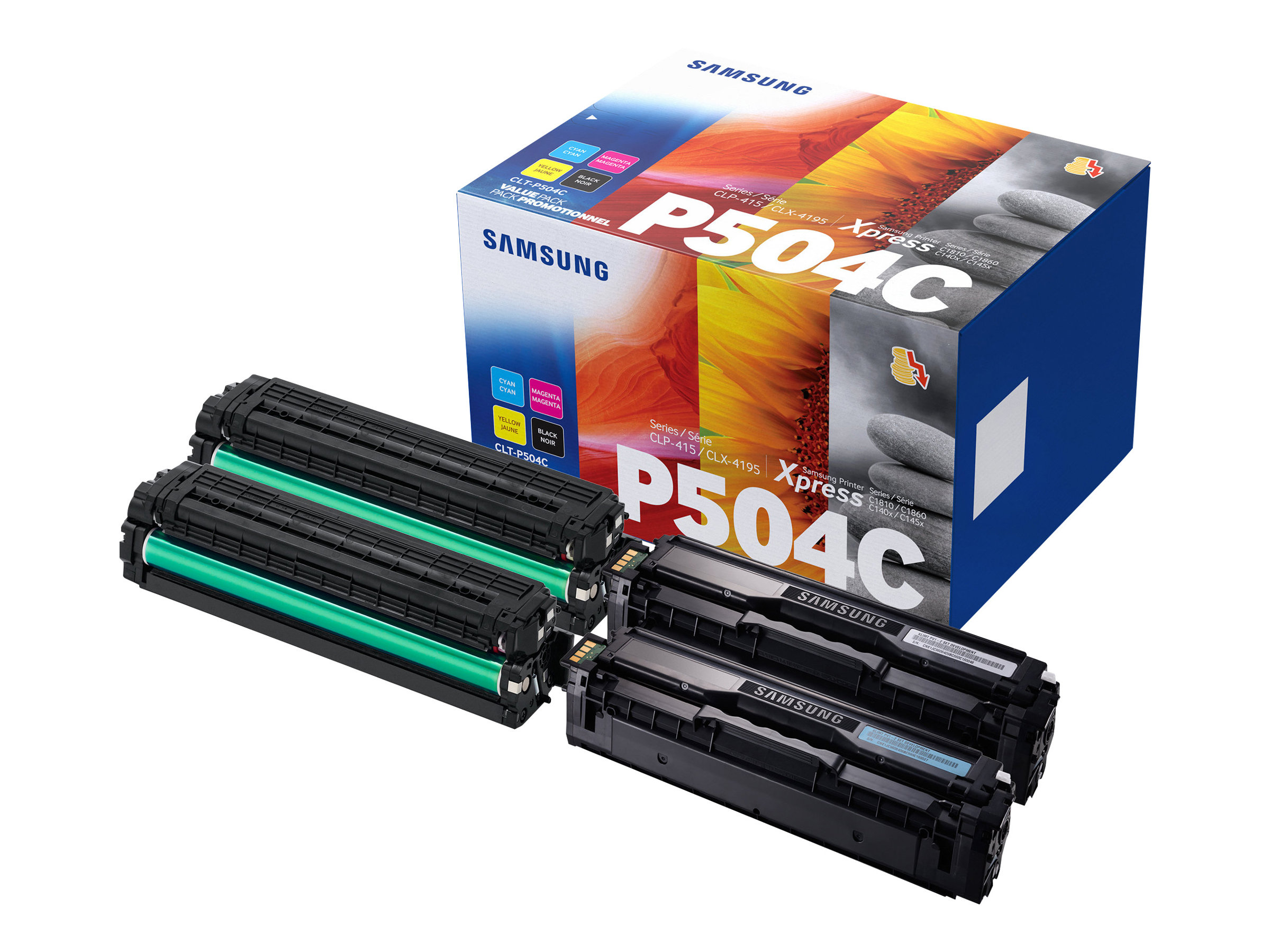 HP CLT-P504C (SU400A) schwarz, cyan, magenta, gelb Toner, 4er-Set HP CLT-P504C (SU400A) schwarz, cyan, magenta, gelb Toner, 4er-Set
