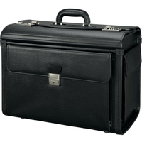 Alassio Pilotenkoffer VICENZA Lederimitat schwarz 46,0 x 21,5 x 35,0 cm