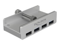 Delock Externer USB 30 4 Port Hub mit Feststellschraube