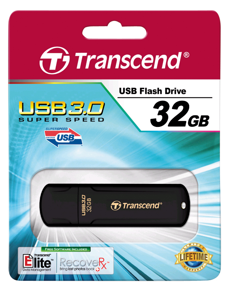 TRANSCEND JetFlash 700 32GB USB 3.0 Flash Drive 70MB/s schwarz