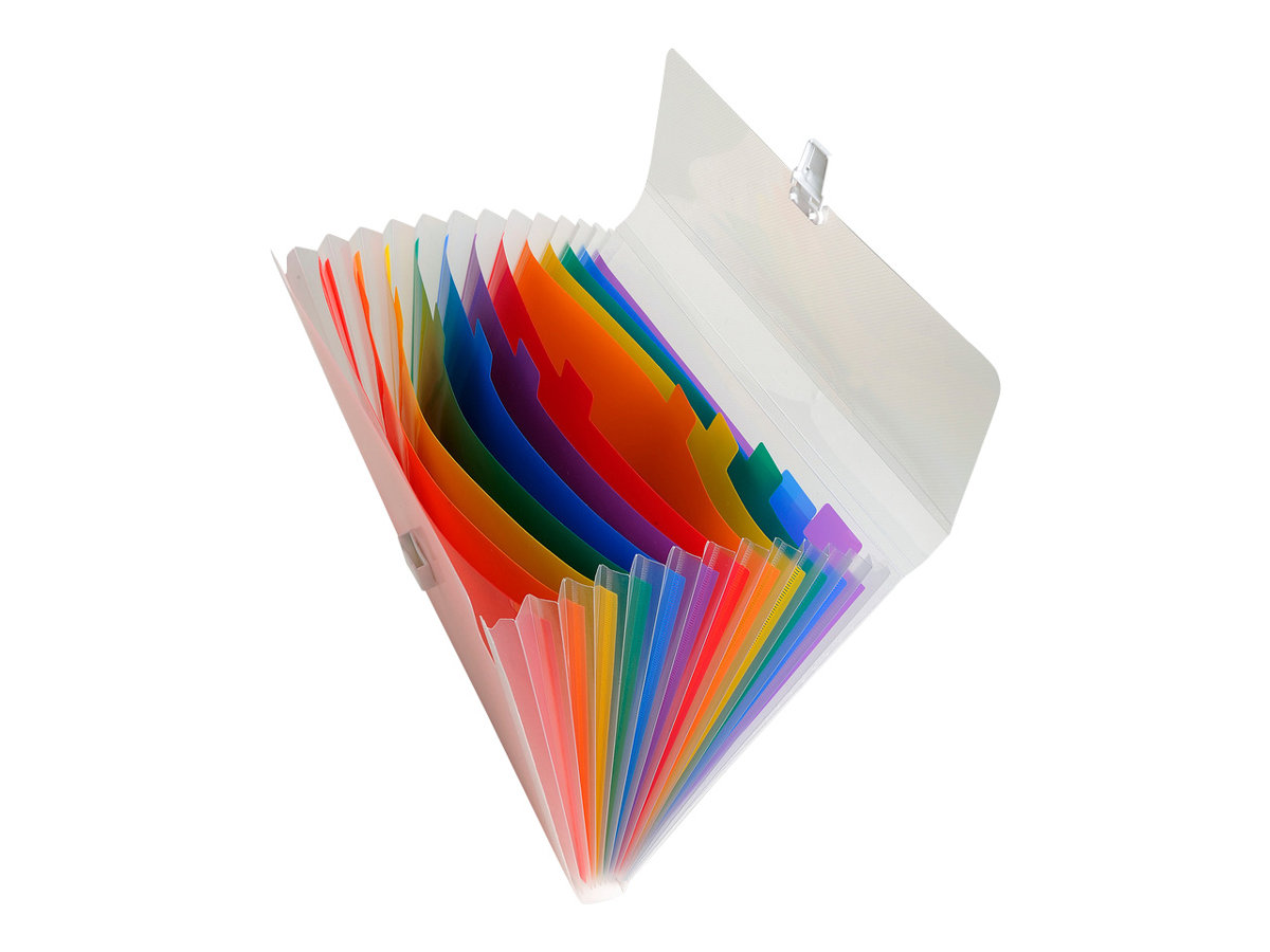 Exacompta Crystal Fächermappe 13 Fächer transparent