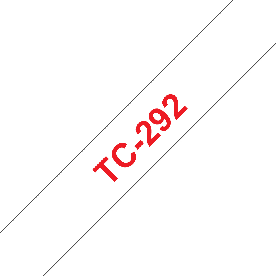 brother Schriftband TC292 TC292, 9 mm, rot auf weiß, 1 St