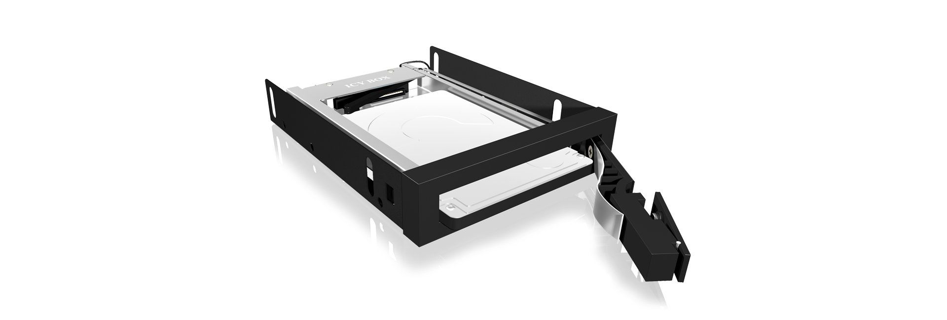 Wechselrahmen 1xSATA 25 zu 1xSATA Host traegerlos fuer 35 Schacht ICY BOX