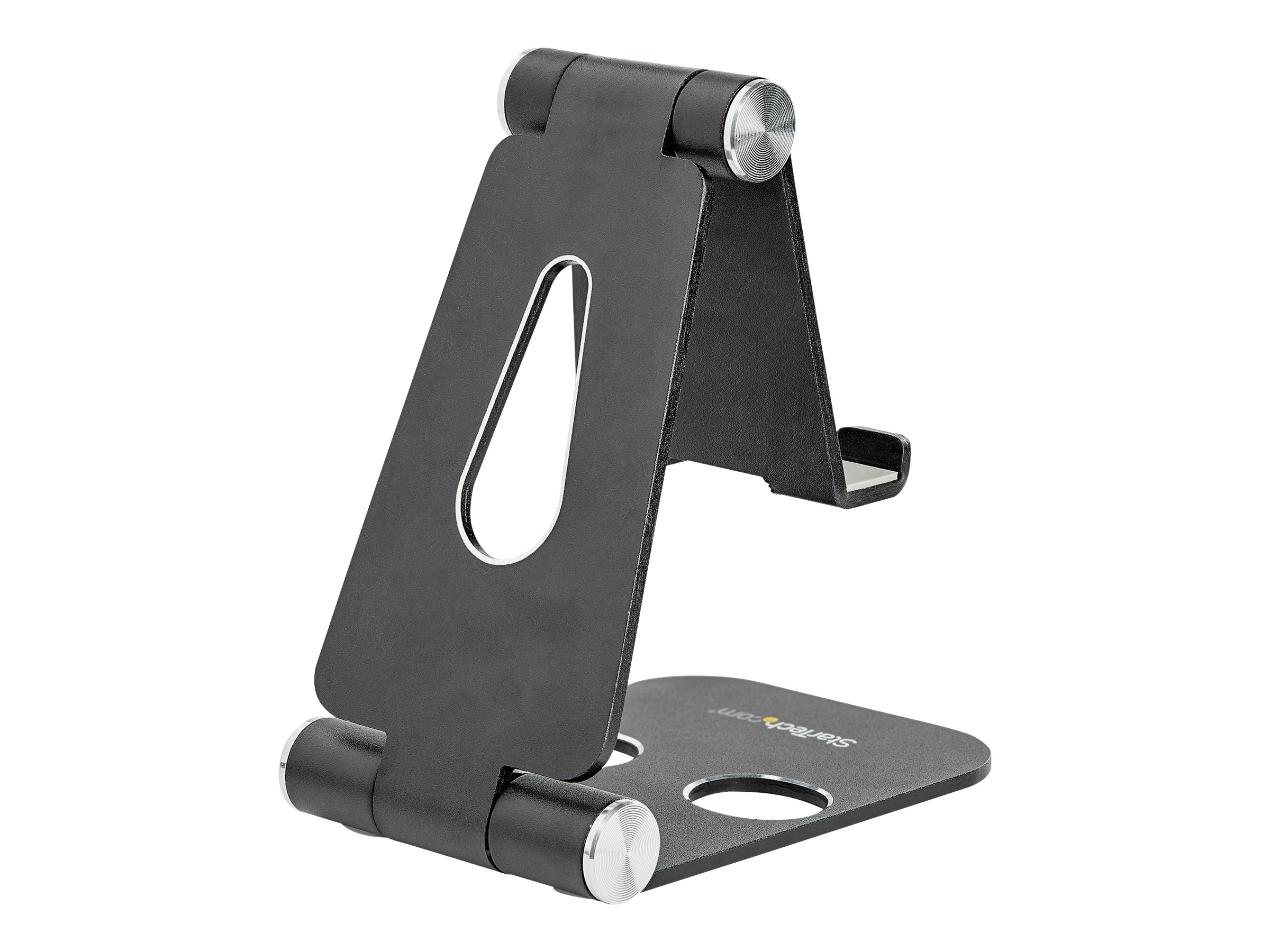 STARTECH.COM Phone and Tablet Stand - Aluminum - Adjustable/Foldable Phone and Tablet Holder - Multi-Angle - Black USPTLSTNDB