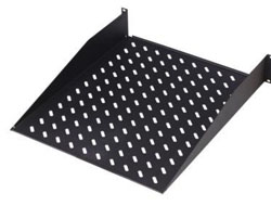 DIGITUS Fachboden fuer alle 48,3cm 19Zoll Schraenke RAL9005 schwarz 483x370x88mm incl Befestigungsmaterial bis 25Kg
