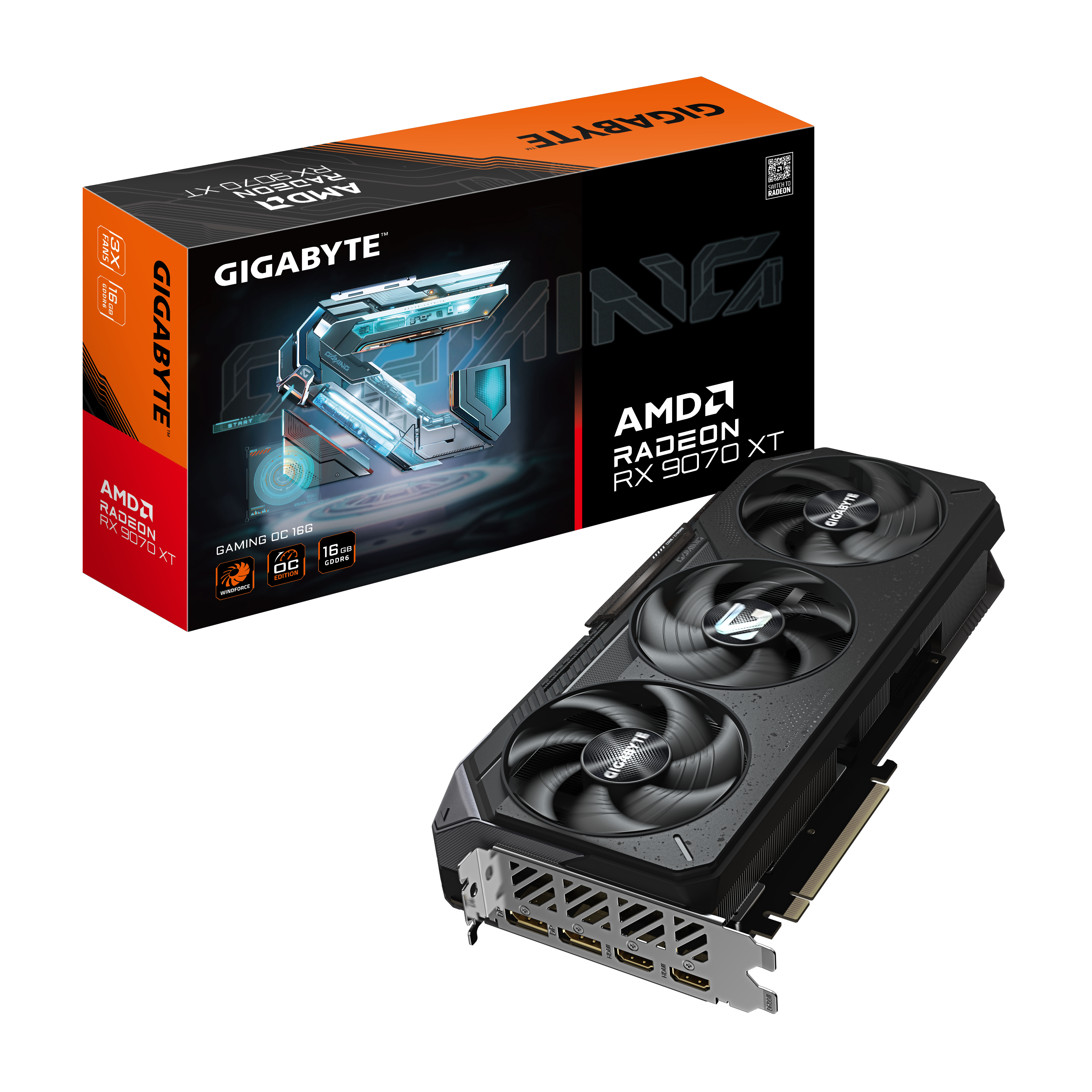 Gigabyte Radeon RX9070 XT Gaming OC 16GB GDDR6 2xHDMI 2xDP