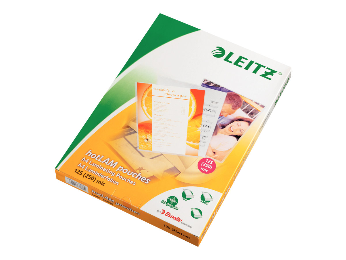 100 LEITZ Laminierfolien glaenzend fuer A4 125 micron 100 LEITZ Laminierfolien glaenzend fuer A4 125 micron