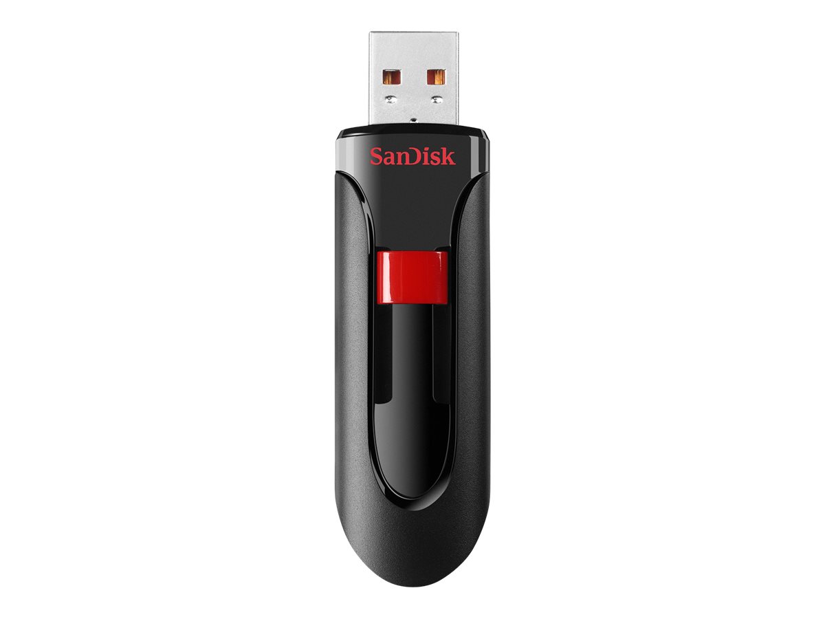 SanDisk USB-Stick Cruzer Glide schwarz, rot 128 GB
