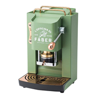 Faber Pro Deluxe Acid Green & Messing ESE Pad Espressomaschine