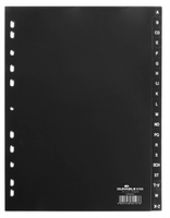 DURABLE Ordnerregister Vollformat A-Z schwarz 20-teilig, 1 Satz DURABLE Ordnerregister Vollformat A-Z schwarz 20-teilig, 1 Satz