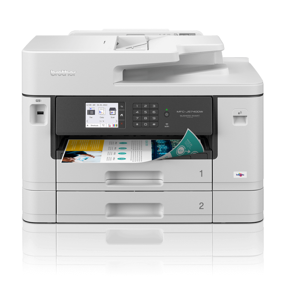 brother MFCJ5740DW 4 in 1 TintenstrahlMultifunktionsdrucker grau