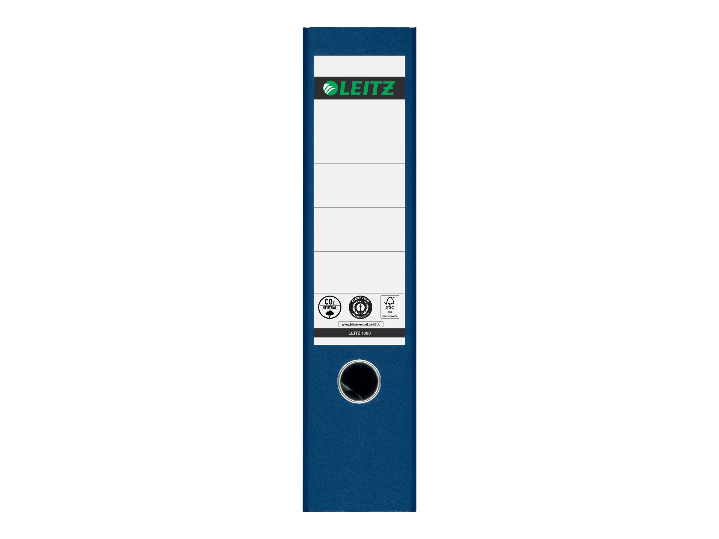 LEITZ 1080 Ordner blau marmoriert Karton 8,0 cm DIN A4
