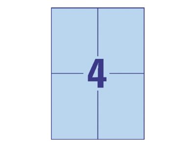 400 AVERY Zweckform Etiketten 3457 blau 105,0 x 148,0 mm 400 AVERY Zweckform Etiketten 3457 blau 105,0 x 148,0 mm