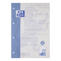 Oxford Briefblock Recycling DIN A4 liniert Blau 50 Blatt