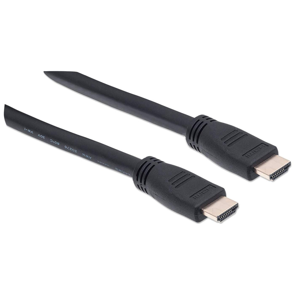MANHATTAN HDMIKabel mit EthernetKanal CL3zertifiz zur Wandinstallation HEC ARC 3D 4K60Hz SteckerStecker geschirmt schwarz 10m