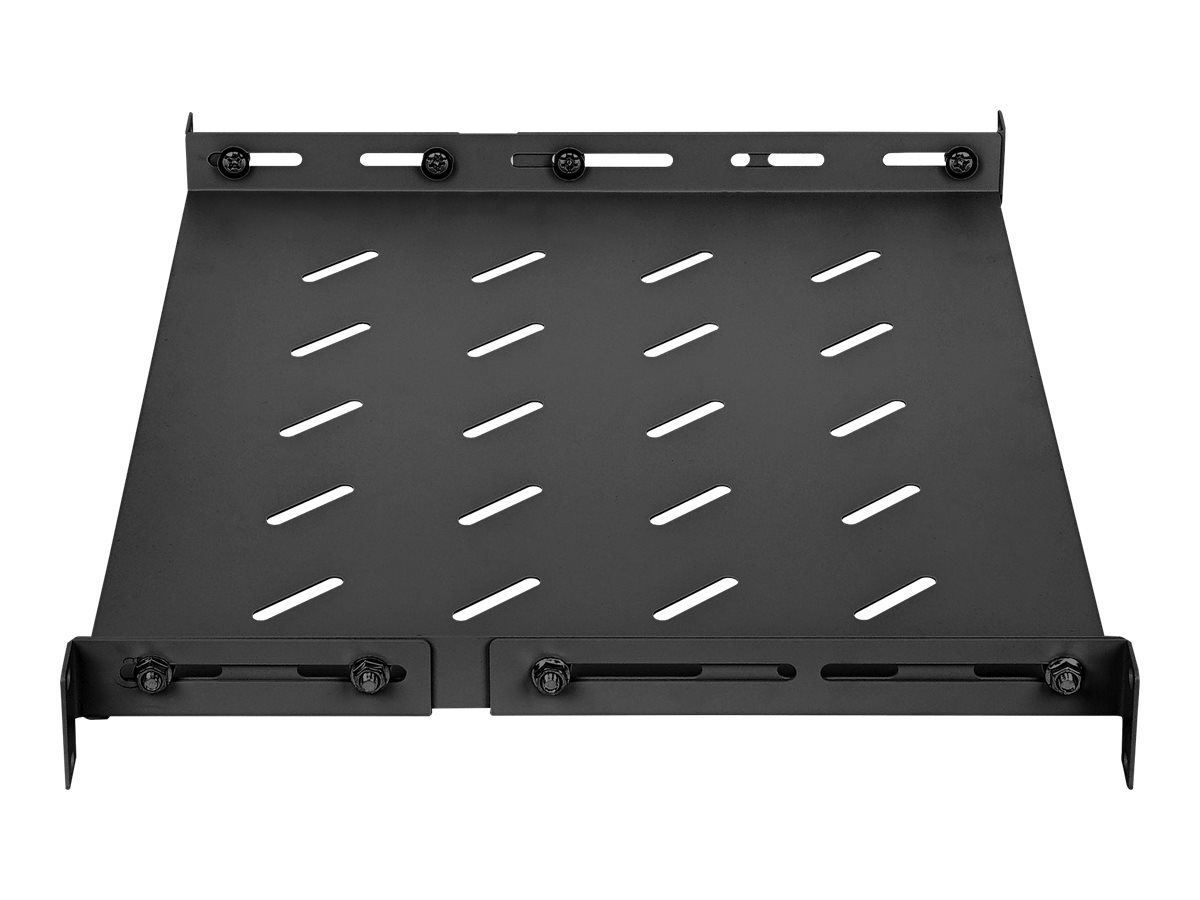 INTELLINET 48,26cm 19Zoll Fachboden verstellbare Schienen 350-550mm Fläche 350mm für Schrank 600mm tief 1HE 20kg Traglast schwarz INTELLINET 48,26cm 19Zoll Fachboden verstellbare Schienen 350-550mm Fläche 350mm für Schrank 600mm tief 1HE 20kg Traglast schwarz