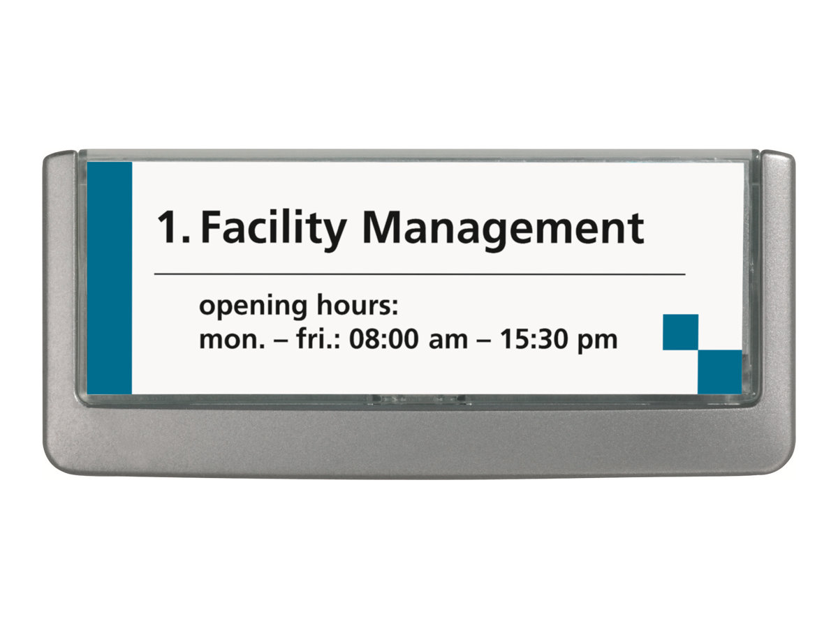 DURABLE Tuerschild CLICK SIGN Kunststoff grau 14,9 x 5,25 cm, 1 St