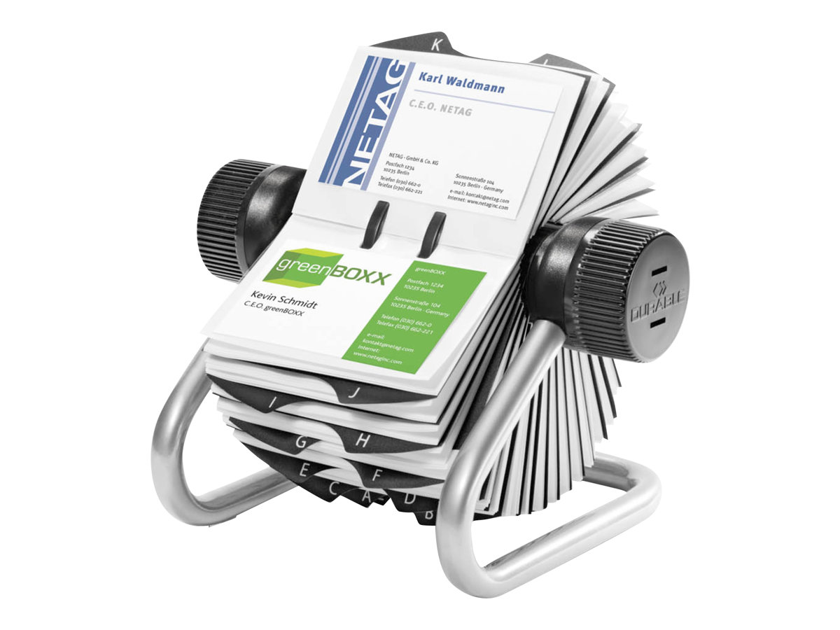 DURABLE Telefon-/Adress-Rollkartei Telindex silber, fuer 500 Adress,- Telefonkarten DURABLE Telefon-/Adress-Rollkartei Telindex silber, fuer 500 Adress,- Telefonkarten