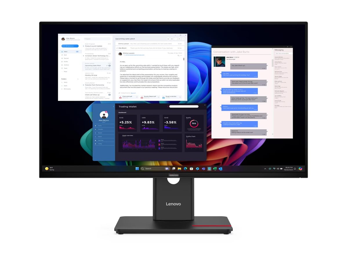 LENOVO ThinkVision T27UD-40 68,58cm 27Zoll 3840x2160 IPS USB-C docking 96W Epeat Gold TopSeller
