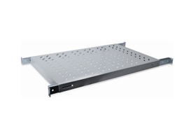 DIGITUS 1U fixed shelf for 1000mm depth racks 44x482x700mm adjust. 700-900 mm depth black color black RAL9005