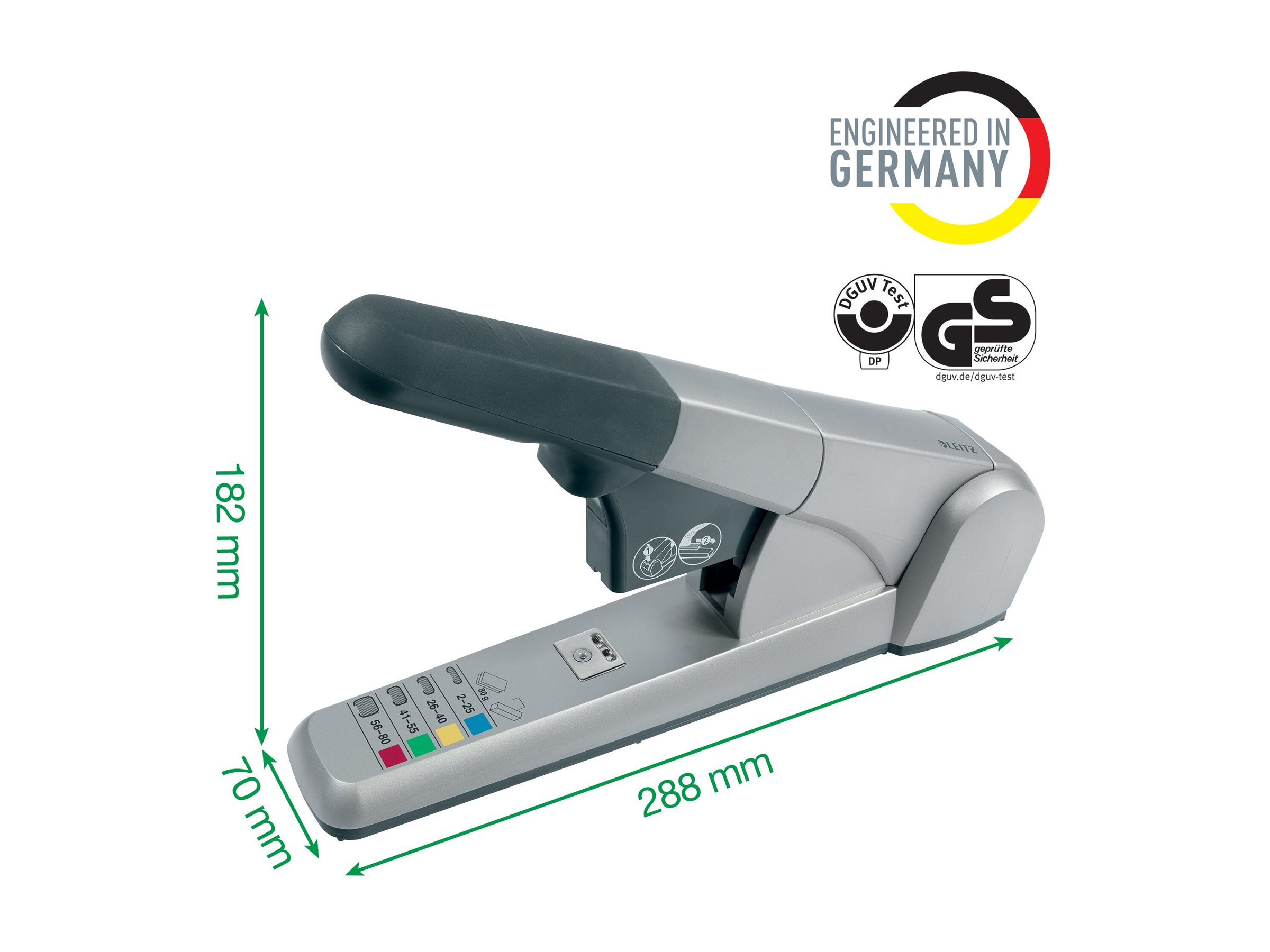 LEITZ Heftgeraet 5551 grau LEITZ Heftgeraet 5551 grau