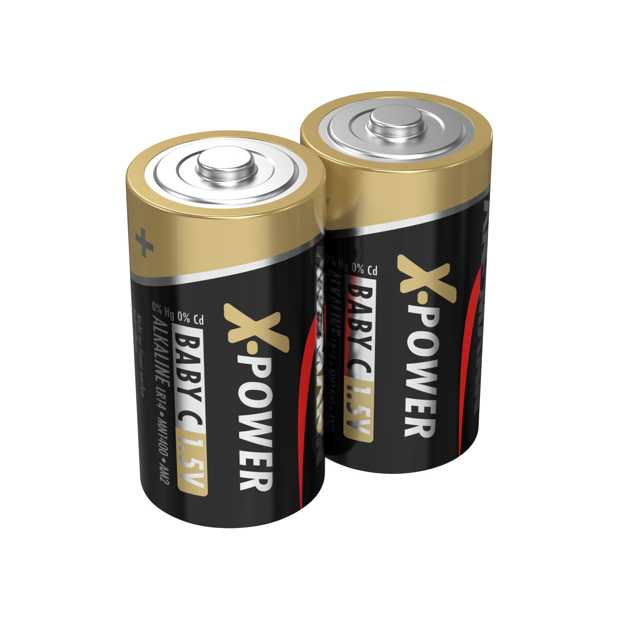 2 ANSMANN Batterien X-POWER Baby C 1,5 V
