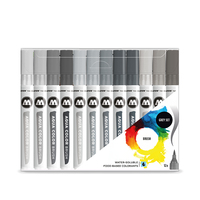 MOLOTOW Aqua Color Grey Set Brush-Pens farbsortiert, 12 St. MOLOTOW Aqua Color Grey Set Brush-Pens farbsortiert, 12 St.