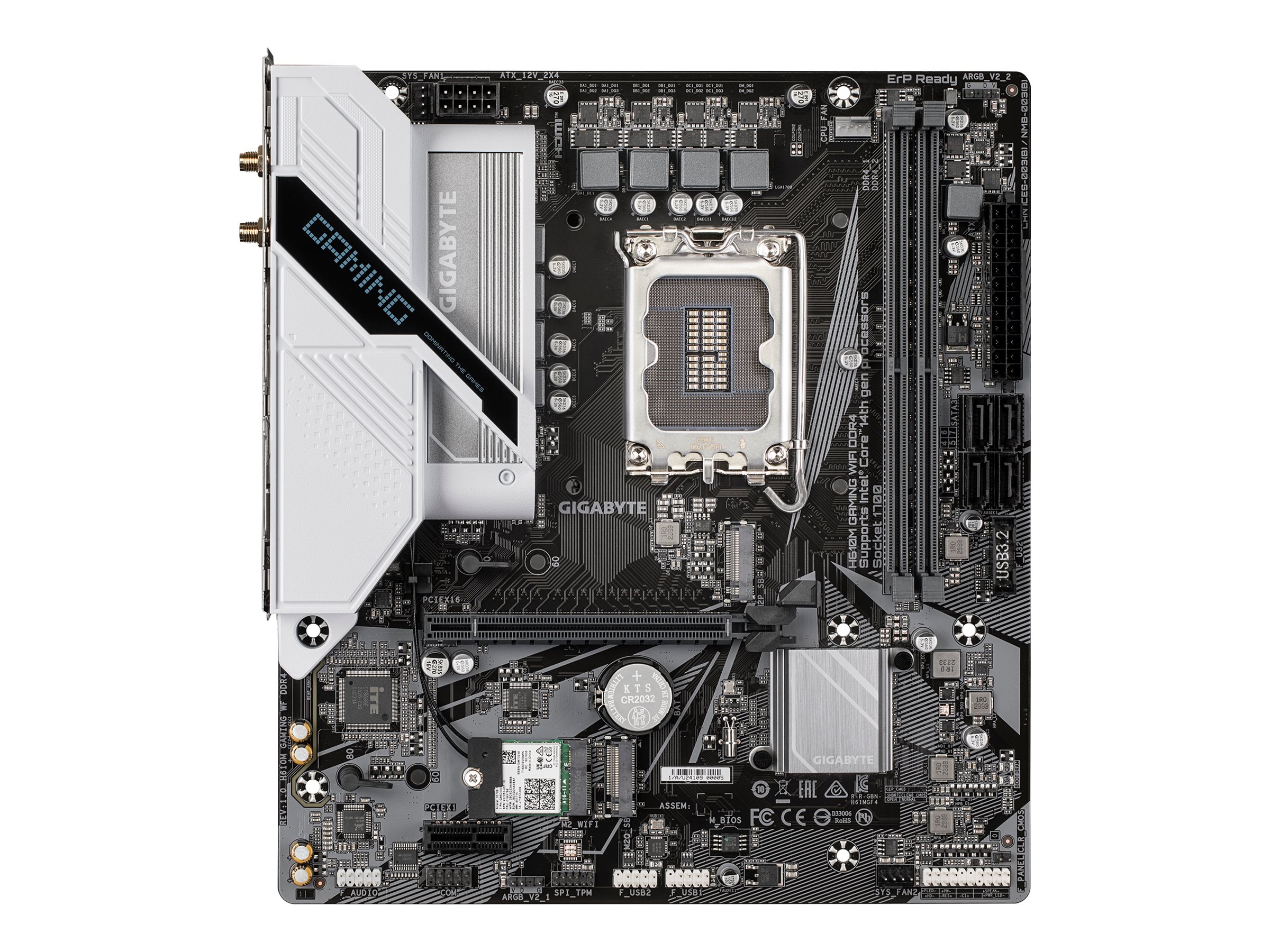 GIGABYTE H610M GAMING WF LGA1700 2xDDR4 4xSATA 2xM.2 1xHDMI 2xDP