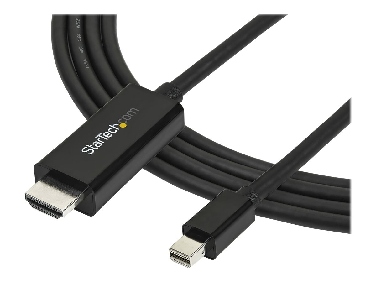 STARTECH.COM Mini DisplayPort auf HDMI Adapterkabel - Mini DP zu HDMI Adapter Kabel - 3m - Ultra HD 4K 30Hz - Schwarz